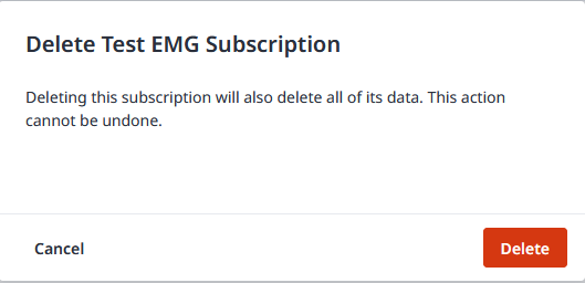 EMG - Subscription - Delete